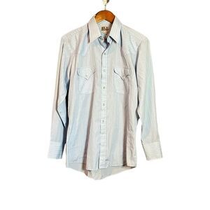 3 for $30 Fly cattleman light blue snap button shirt